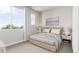Cozy bedroom with large windows, neutral decor, and a view of trees at 1736 W 166Th Ave, Broomfield, CO 80023