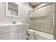 Updated bathroom with a walk-in shower and modern vanity at 27255 E Alder Dr, Aurora, CO 80016