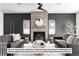 Sophisticated living room features a fireplace and comfortable seating at 5061 Moss Pl, Golden, CO 80403