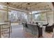 Relaxing patio with seating area and outdoor fireplace at 1901 S Newport, Denver, CO 80224