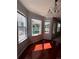 Breakfast nook with backyard view and hardwood floors at 15626 Greenstone Cir, Parker, CO 80134