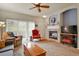 Living room features a fireplace, comfortable seating and plenty of natural light at 22960 E Roxbury Dr # G, Aurora, CO 80016