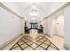Building hallway with elegant flooring and lighting at 1560 Blake St # 810, Denver, CO 80202