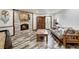 Basement recreation area with fireplace, games, and comfy seating at 141 Shekel Ln, Breckenridge, CO 80424