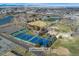 Aerial view of Lakewood Park, showing tennis courts and other recreational facilities at 205 S Hoyt St, Lakewood, CO 80226