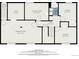 Floor plan showing a recreation room, two bedrooms, and a bathroom at 206 Cedar St, Hudson, CO 80642