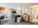 Open concept living room with a staircase and built-in shelving at 33 L Rd, Golden, CO 80403