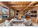 Open living space with kitchen, fireplace, and seating at 878 American Way, Breckenridge, CO 80424