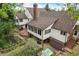 Aerial view of house, highlighting back patio and hot tub at 12000 W 29Th Pl, Wheat Ridge, CO 80215