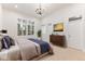 Main bedroom with plush bedding and plenty of natural light at 4381 Cheyenne Dr, Larkspur, CO 80118