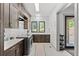 Laundry room with washer, dryer, and ample counter space at 1082 W Meadow Rd, Evergreen, CO 80439