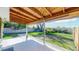 Covered patio overlooking a spacious backyard at 3067 S Holly Pl, Denver, CO 80222