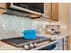 Modern kitchen boasts stylish backsplash and stainless steel appliances at 830 W 128Th Pl, Westminster, CO 80234