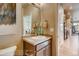 Elegant powder room with stone vanity top and tasteful decor at 830 W 128Th Pl, Westminster, CO 80234
