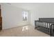 Bright bedroom with neutral carpeting, a window and a crib at 9785 Mount Kataka Pt, Littleton, CO 80125