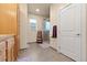 Clean bathroom with a walk-in shower, and grey tile floor at 6280 Indian Paintbrush St, Frederick, CO 80530