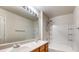 Bathroom boasts double sinks and a shower/tub combo at 10165 E Carolina Pl # 102, Aurora, CO 80247
