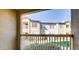 Private patio overlooking the community courtyard at 10165 E Carolina Pl # 102, Aurora, CO 80247