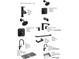 Bathroom fixtures in matte black finish, including faucets, shower heads, and towel bars at 6192 N Lisbon St, Aurora, CO 80019
