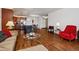 Open kitchen features wood cabinets and an island at 725 S Alton Way # 3B, Denver, CO 80247
