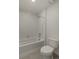 Clean bathroom with a toilet and bathtub at 8378 E 132Nd Pl, Thornton, CO 80602