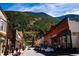 Picturesque mountain town street with shops and fall colors at 2121 Hummingbird Way # 105, Georgetown, CO 80444