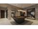 Basement game room featuring a pool table and home gym at 7499 Preservation Trl, Parker, CO 80134