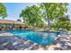 Inviting outdoor pool with plenty of lounge chairs at 3144 S Wheeling Way # 410, Aurora, CO 80014
