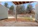 Private backyard with patio and mature trees, partially fenced at 2963 Eagle Way, Boulder, CO 80301