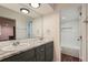 Updated bathroom with granite vanity and tiled shower at 2227 Canyon Blvd # 258B, Boulder, CO 80302