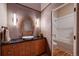 Modern bathroom with stylish vanity and a large mirror at 1792 Wynkoop St # 502, Denver, CO 80202