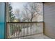 Private balcony overlooking the community playground at 8457 Thunder Ridge Way # 103, Highlands Ranch, CO 80126