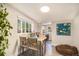 Small dining area with laundry access and modern artwork at 624 Stuart St, Denver, CO 80204