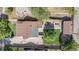 Overhead view of house, yard, and detached garage at 624 Stuart St, Denver, CO 80204