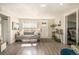 Bright living room with hardwood floors and access to backyard at 624 Stuart St, Denver, CO 80204