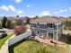 Aerial view of house and backyard; great curb appeal at 5555 Perth Ct, Denver, CO 80249
