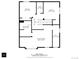 Upstairs floor plan showing 3 bedrooms and a bath at 5555 Perth Ct, Denver, CO 80249