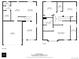 Two-story floor plan with 1555 sq ft; 3 bedrooms, 2 baths at 5555 Perth Ct, Denver, CO 80249