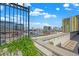 A balcony view of the city skyline with new construction visible at 975 N Lincoln St # 10H, Denver, CO 80203