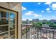 Balcony provides expansive city views and access from the bedroom at 975 N Lincoln St # 10H, Denver, CO 80203