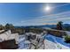 Enjoy breathtaking mountain views from this deck at 5237 Bear Mountain Dr, Evergreen, CO 80439