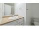 Bathroom with single sink vanity and toilet at 1745 W 102Nd Ave, Thornton, CO 80260