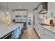 Modern kitchen with white cabinets, stainless steel appliances, and an island at 4135 Perry St, Denver, CO 80212