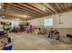 Unfinished basement area with plenty of storage space at 1065 Independence Dr, Larkspur, CO 80118
