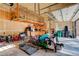 Oversized garage with loft storage and room for multiple vehicles at 1065 Independence Dr, Larkspur, CO 80118