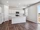 Bright, modern kitchen with white cabinets, island, and stainless steel appliances at 3453 N Irvington St, Aurora, CO 80019
