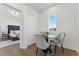 Bright breakfast nook with seating for three, adjacent to the primary bedroom at 959 Eldorado Ln, Louisville, CO 80027