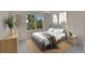 Bright bedroom with a comfortable bed and plenty of natural light at 1316 N Yates St, Denver, CO 80204