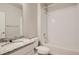 Clean bathroom with granite vanity and a shower/tub combo at 2549 Lupton Ln, Lafayette, CO 80026