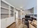 Bright office with hardwood floors and built-ins at 6220 Salvia St, Arvada, CO 80403